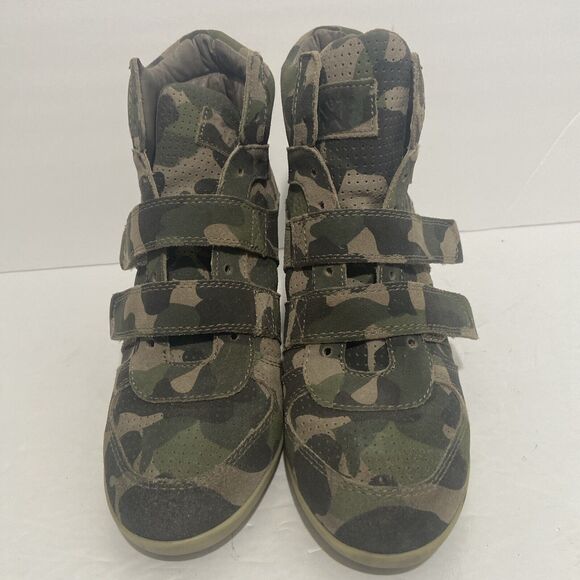 Ash Women’s Sz EU 39 US 8, 8.5, 9 Camo Wedge Heal Ankle Sneaker Shoe Bootie - Picture 3 of 14